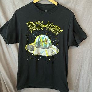 Rick and Morty Medium Size Black Graphic T-shirt